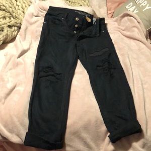 american eagle black holy jeans